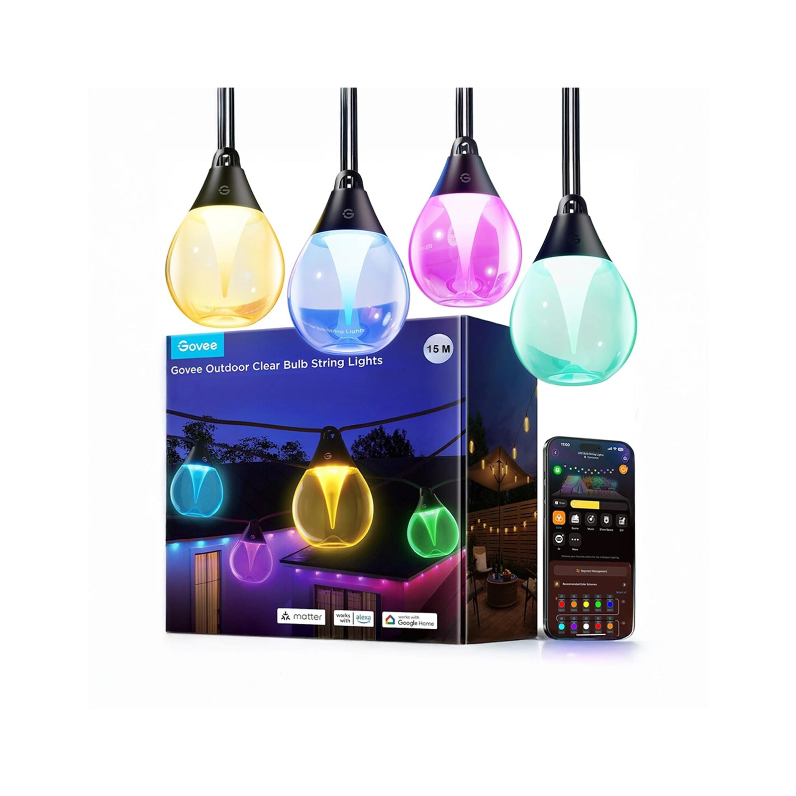 Govee Outdoor Clear Bulb String Lights GOVEE